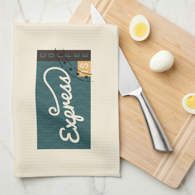 Serviette de cuisine café (Quart Plié)