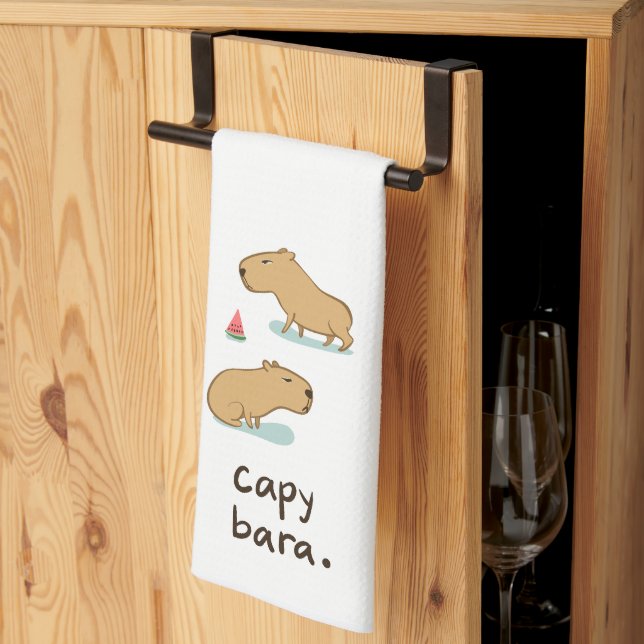 Serviette de cuisine Capybara (Pliage en tiers)