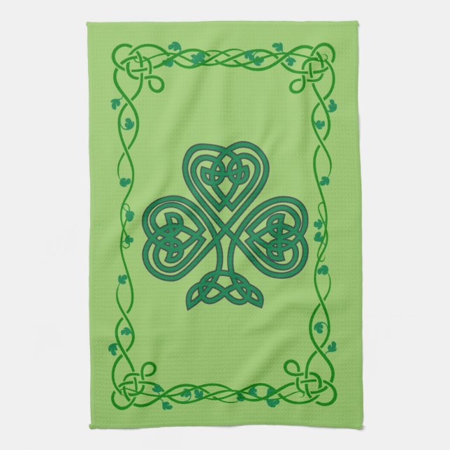 serviette de cuisine celtique de shamrock (Vertical)
