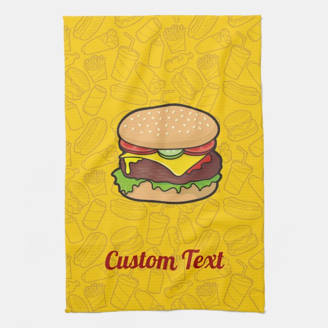 Serviette de cuisine Cheeseburger (Vertical)