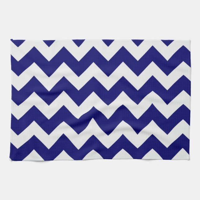 Serviette de cuisine/Chevron bleu (Horizontal)