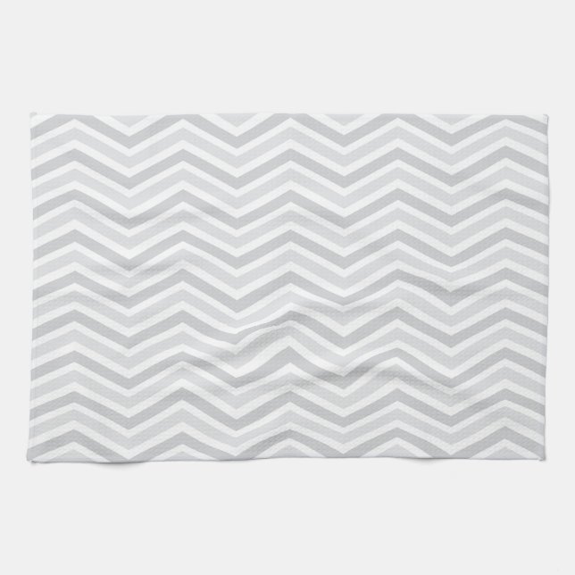 Serviette de cuisine/Chevron gris (Horizontal)