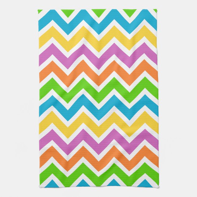serviette de cuisine chevron printemps (Vertical)