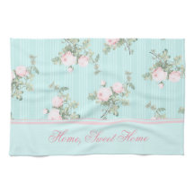 Serviette de cuisine chic Shabby Accueil, maison d