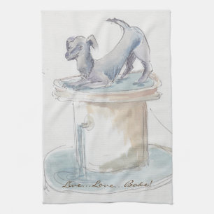Serviette de cuisine "Chien/Londres"