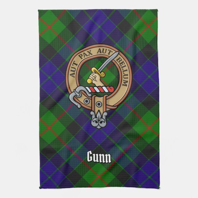 Serviette de cuisine Clan Gunn Crest (Vertical)