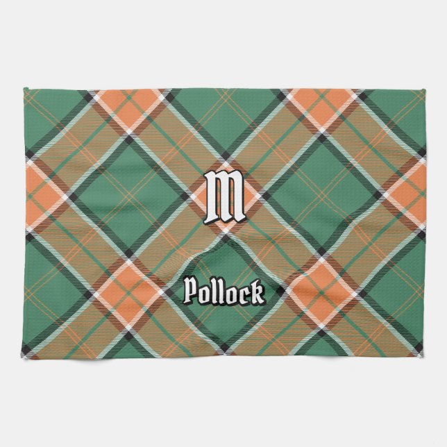 Serviette de cuisine Clan Pollock Tartan (Horizontal)