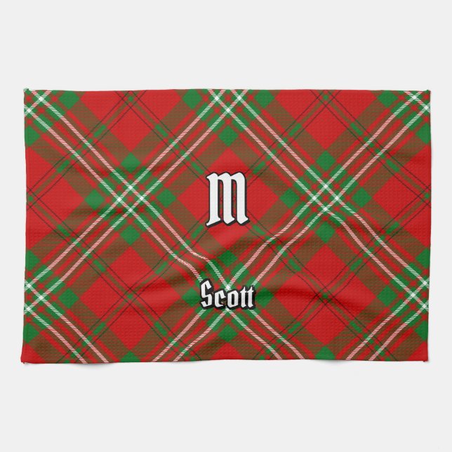 Serviette de cuisine Clan Scott Red Tartan (Horizontal)