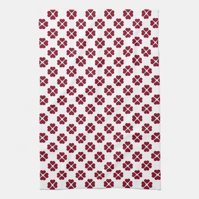 Serviette de cuisine / Coeurs (Vertical)
