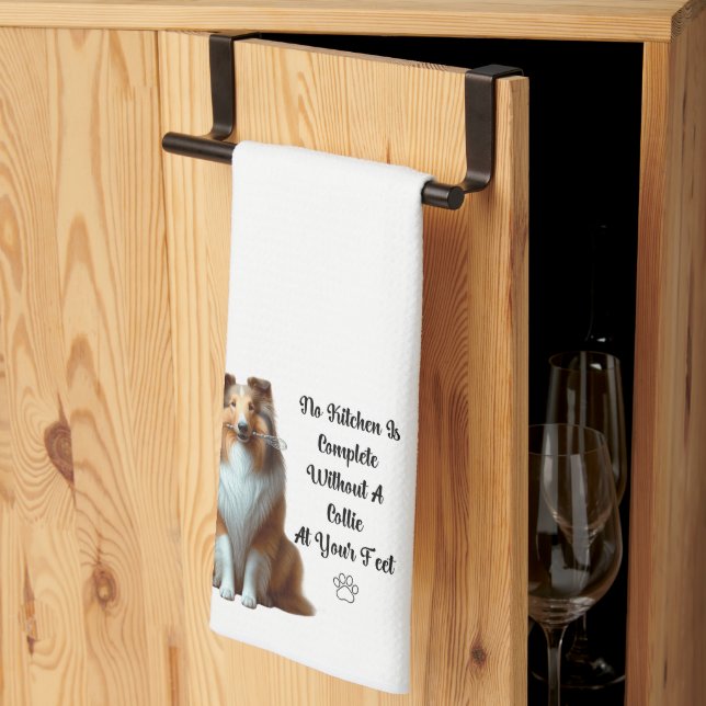 Serviette de cuisine Collie (Pliage en tiers)