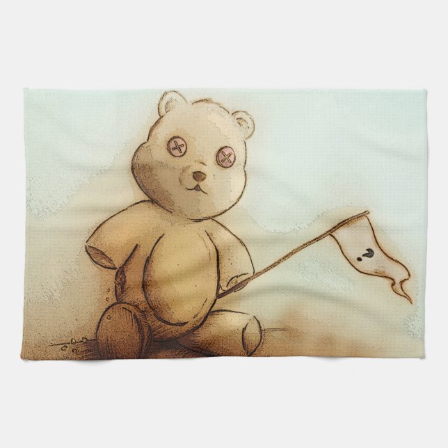 Serviette de cuisine colorée - Teddy (Horizontal)