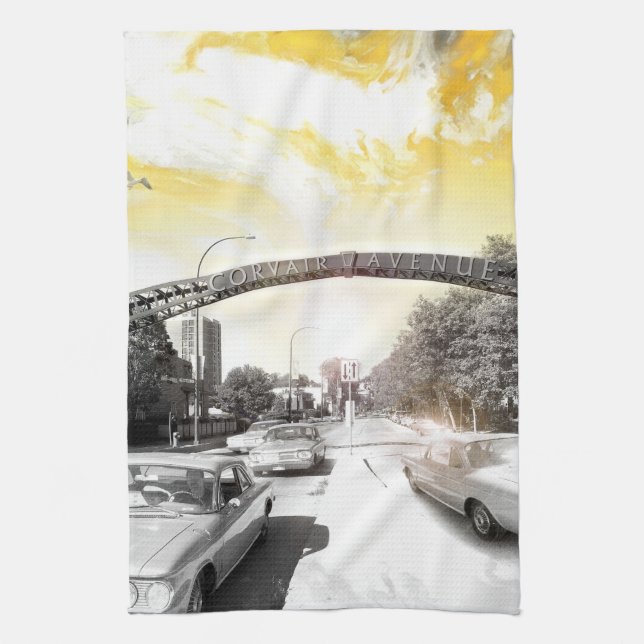 Serviette de cuisine Corvair - jaune (Vertical)