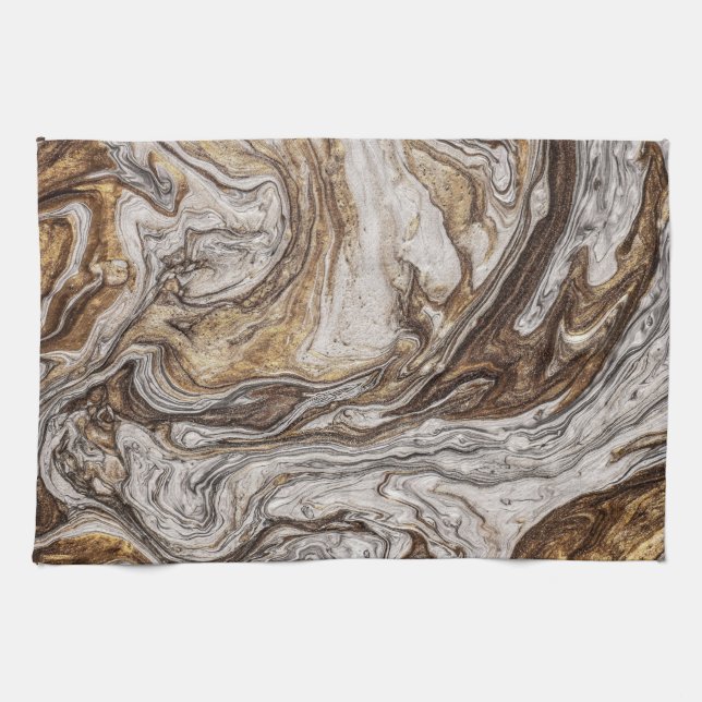 serviette de cuisine couleur marron liquide glamou (Horizontal)