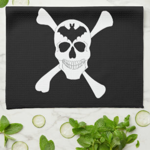 Serviette De Cuisine Crâne Et Crossbones