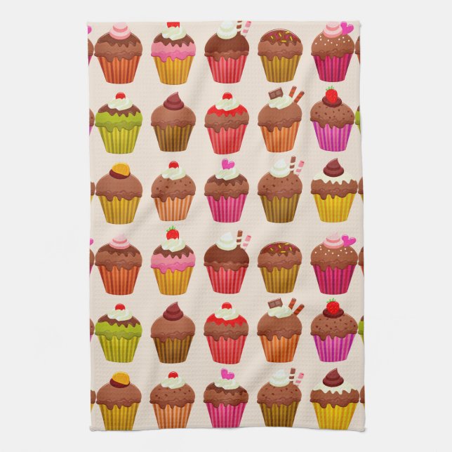 serviette de cuisine cupcakes (Vertical)
