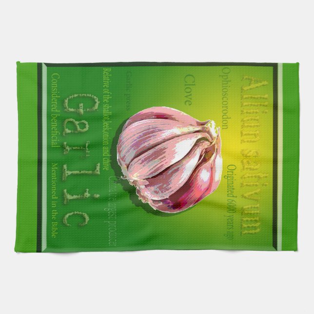 Serviette de cuisine d'ail (Horizontal)