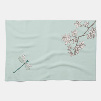 Serviette de cuisine Damselfly and Flowers