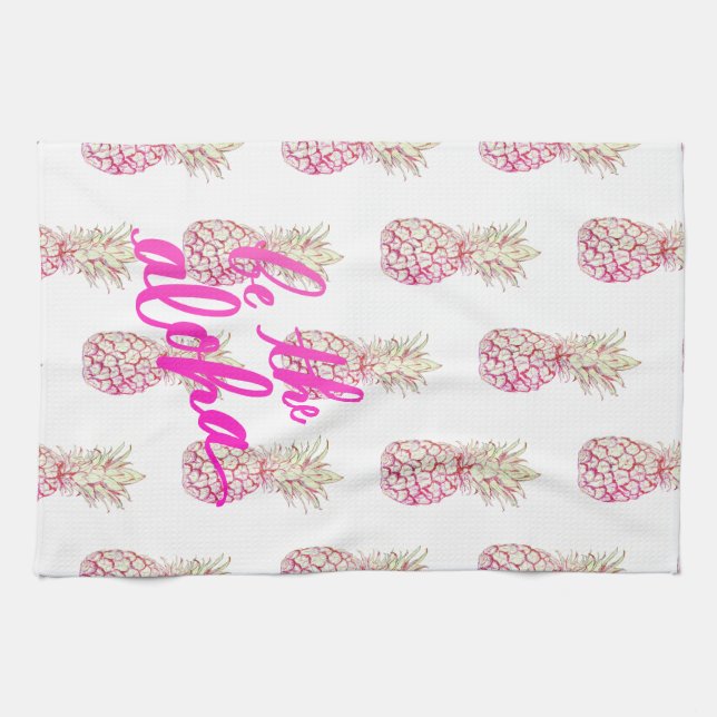 Serviette de cuisine d'ananas Aloha (Horizontal)