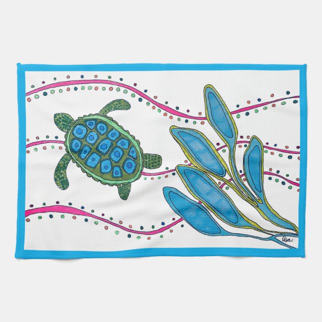 SERVIETTE DE CUISINE "DANS LE FLUX" (Horizontal)