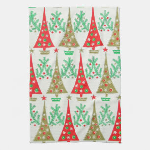 serviette de cuisine d'arbre de Noël de bande