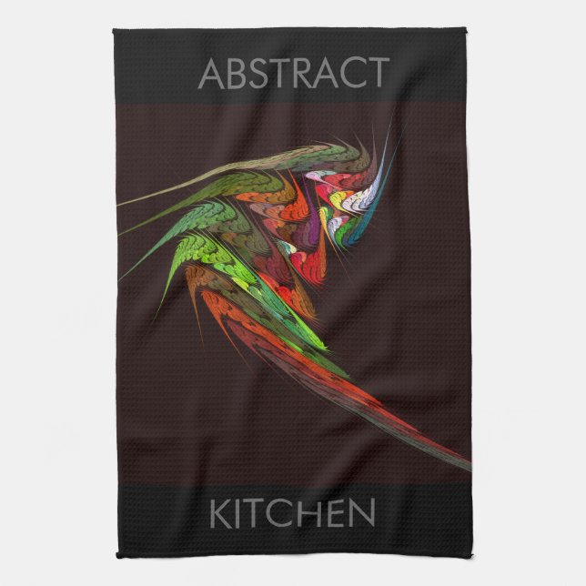 Serviette de cuisine d'art Abstrait Chameleon (Vertical)