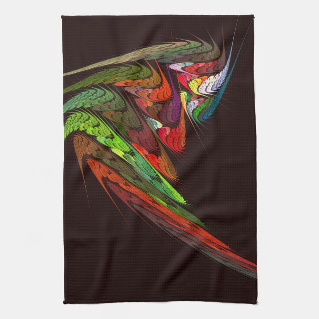 Serviette de cuisine d'art Abstrait Chameleon (Vertical)