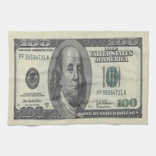 Serviette de cuisine de $100 Bill