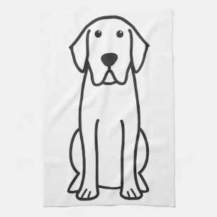 Serviette de cuisine de bande dessinée de chien d