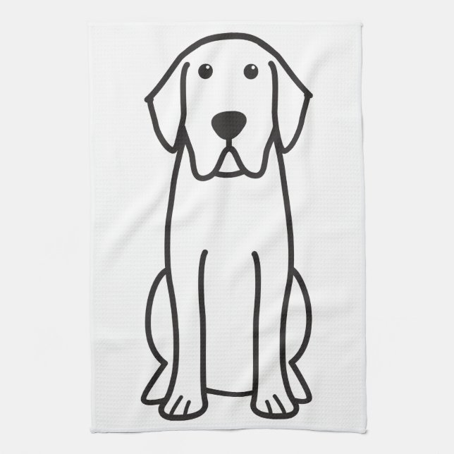 Serviette de cuisine de bande dessinée de chien de (Vertical)