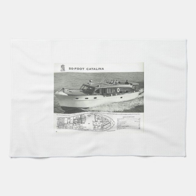 Serviette de cuisine de bateaux de Catalina de (Horizontal)
