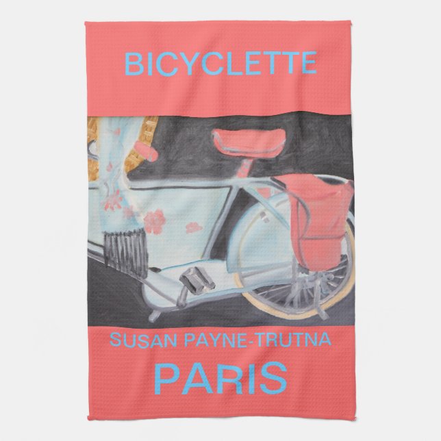 SERVIETTE DE CUISINE DE BICYCLETTE PARIS (Vertical)