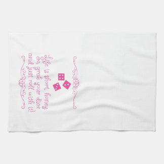 Serviette de cuisine de Bunco - la vie est courte,
