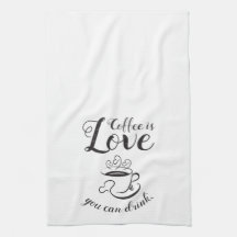 Serviette de cuisine de café d'Elegante