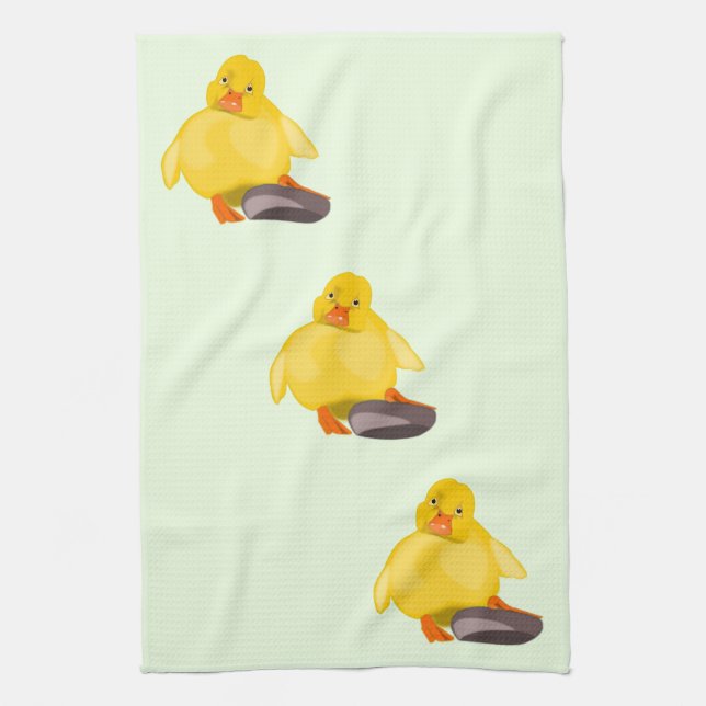 Serviette de cuisine de canard jaune - Choisissez  (Vertical)