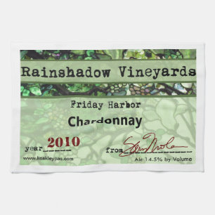 Serviette de cuisine de Chardonnay de vignobles de