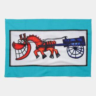 Serviette de cuisine de cheval de chariot de bande