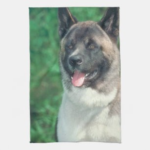 Serviette de cuisine de chien d'Akita