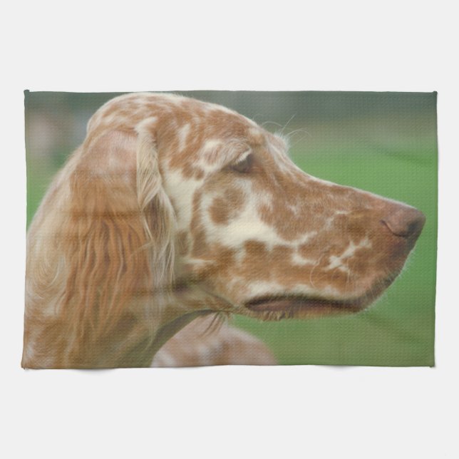 Serviette de cuisine de chien de poseur anglais (Horizontal)
