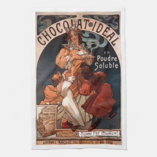 Serviette de cuisine de chocolat de Nouveau d'art