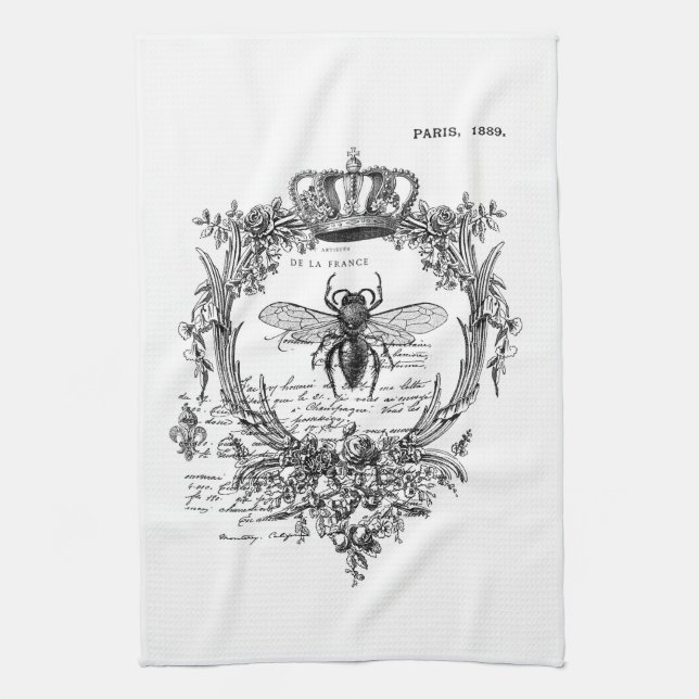 Serviette de cuisine de collection française Queen (Vertical)