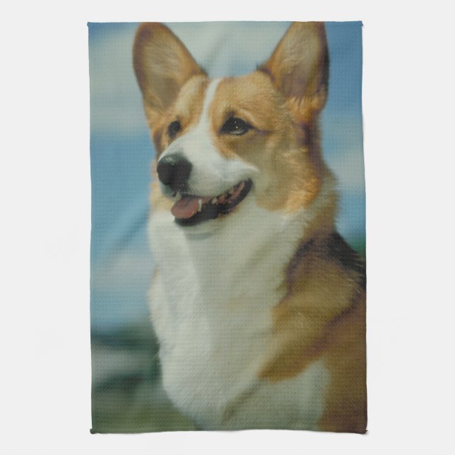 Serviette de cuisine de corgi de Gallois (Vertical)