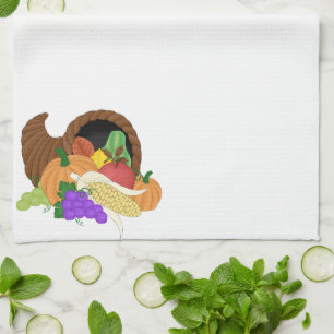 Serviette de cuisine de corne d'abondance