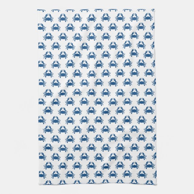 Serviette de cuisine de crabe bleu (Vertical)
