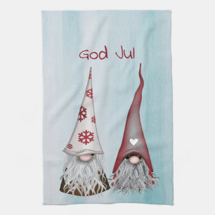 Serviette de cuisine de Dieu Jul Gnome