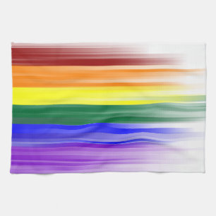 Serviette de cuisine de drapeau d'arc-en-ciel