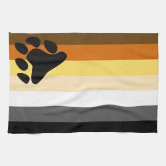 Serviette de cuisine de drapeau de fierté d'ours