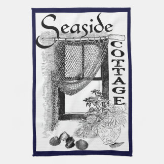 serviette de cuisine de fenêtre de cottage de bord
