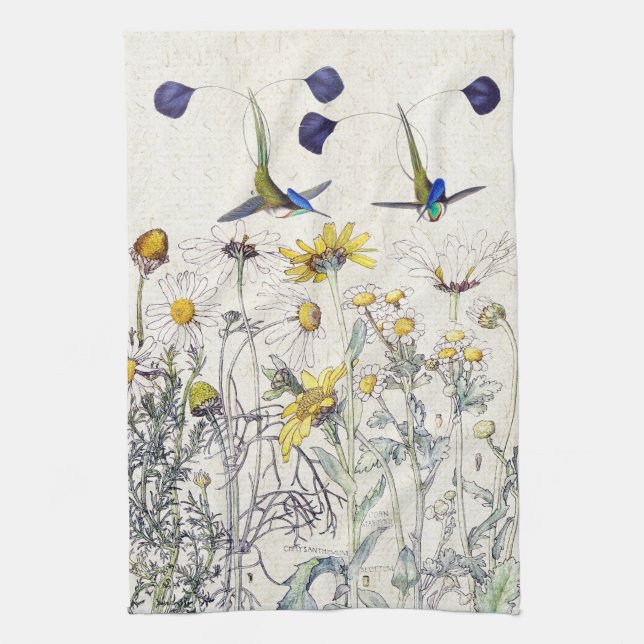 Serviette de cuisine de fleurs sauvages de mamans (Vertical)