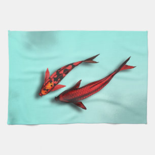 Serviette de cuisine de flottement de poissons de
