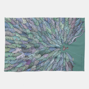 Serviette de cuisine de frénésie d'alimentation 